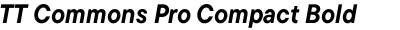 TT Commons Pro Compact Bold Italic